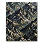 Jagged Peaks Forest Scape Rug