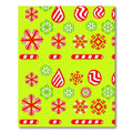 Red Green Snowflake Candy Cane Scatter Rug