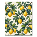 Fresh Vibrant Yellow Lemon Botanical Art Rug
