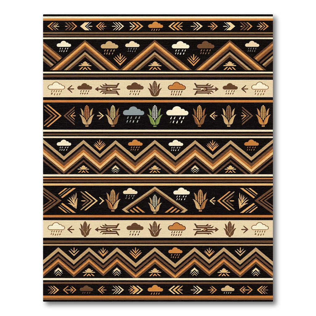 Earthy Tones Corn Rain Stripe Rug