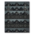 Monochromatic Stepped Pyramid Tribal Rug