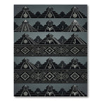 Monochromatic Stepped Pyramid Tribal Rug