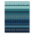 Oceanic Blue Tribal Chevron Stripes Rug