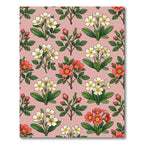 Coral White Flower Garden Repeat Rug