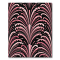 Art Deco Pink Leaf Fountain Art Rug