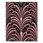 Art Deco Pink Leaf Fountain Art Rug