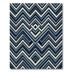 3D Chevron Diamond Medallion Geometric Rug