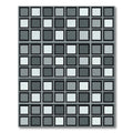 Modern Monochrome Grid Tile Square Rug