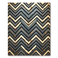 Textured Gray Chevron Accent Rug