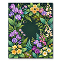 Vibrant Purple Yellow Floral Garland Rug