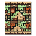 Southwest Ancient Pueblo Earth Tone Tile Rug