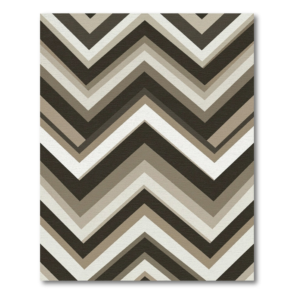 Modern Neutral Zigzag Chevron Area Rug