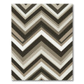 Modern Neutral Zigzag Chevron Area Rug