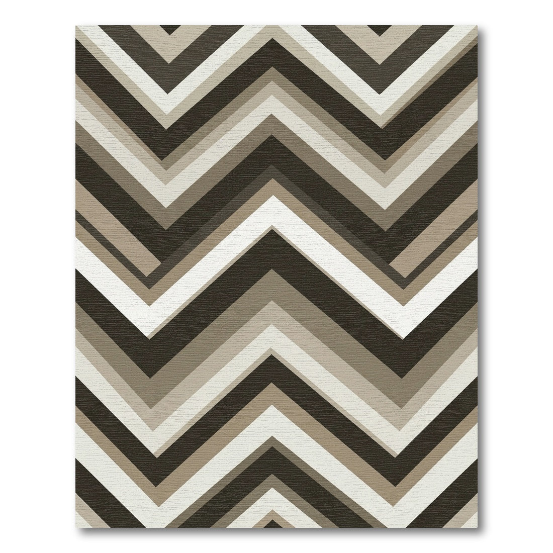 Modern Neutral Zigzag Chevron Area Rug