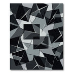 Monochromatic Geometric Abstract Overlapping Squares Rug