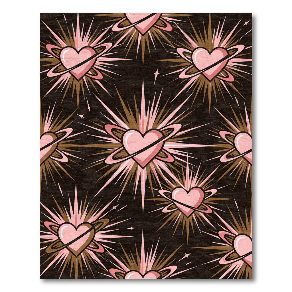 Pink Heart Cosmic Burst Rug