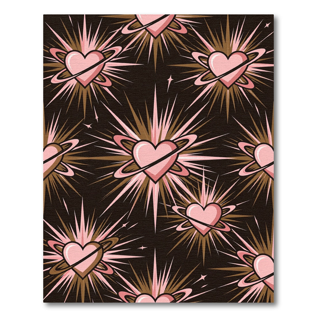Pink Heart Cosmic Burst Rug