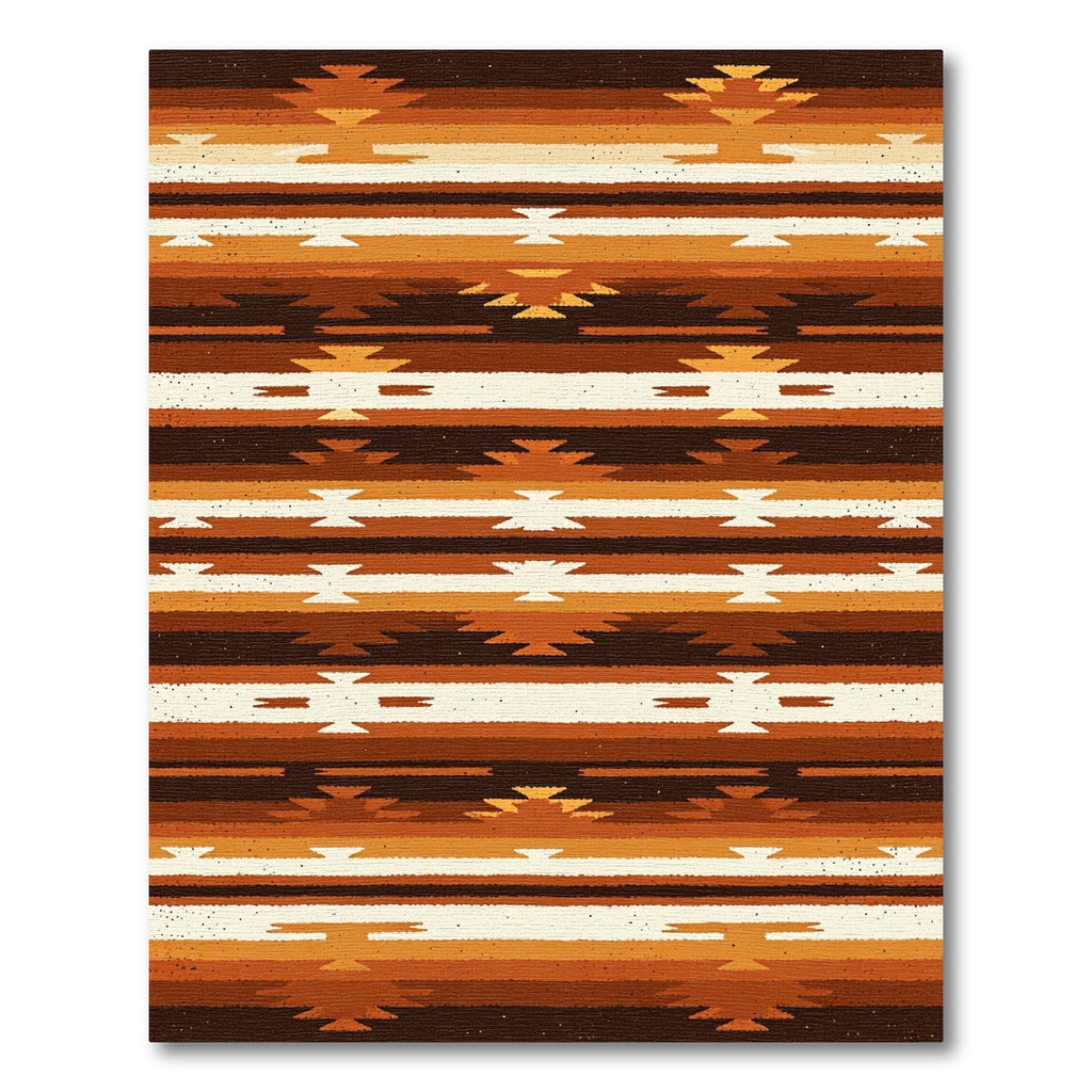 Earthy Terracotta Southwestern Stripe Rug