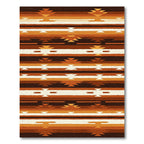 Earthy Terracotta Southwestern Stripe Rug
