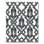 Gray Lantern Trellis Repeating Rug