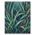 Lush Green Tropical Rain Foliage Rug