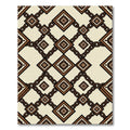 Brown Chain Geometric Diamond Rug