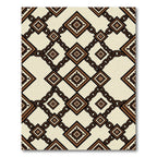 Brown Chain Geometric Diamond Rug