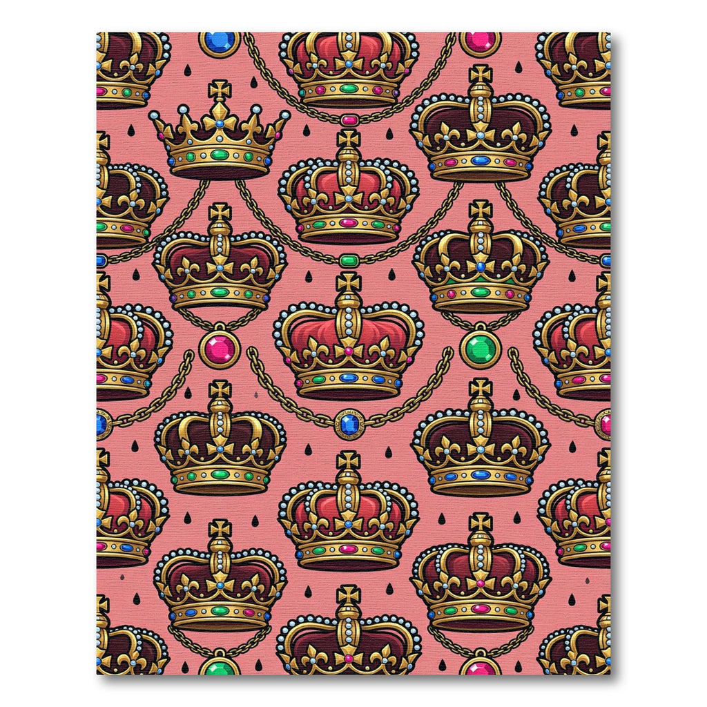 Royal Red Crown Jewel Garland Rug