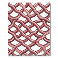 Woven Blush Pink Interlocking Wavy Lines Rug