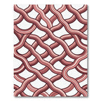 Woven Blush Pink Interlocking Wavy Lines Rug