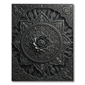 Ethereal Black Rose Mandala Rug