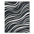 Monochrome Wavy Stripes Gradient Rug