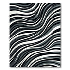 Monochrome Wavy Stripes Gradient Rug