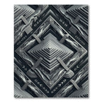 Monochromatic Geometric Layered Abstract Rug