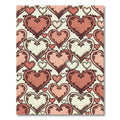 Romantic Victorian Floral Heart Tapestry Rug