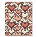Romantic Victorian Floral Heart Tapestry Rug