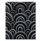 Monochromatic Arch Waves Overlay Rug