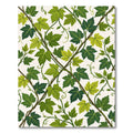 Lush Green Botanical Vine Trellis Rug