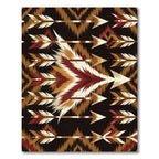 Woodland Arrow Feathers Brown Burgundy Rug