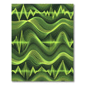 Vivid Neon Green Sonic Wave Rug