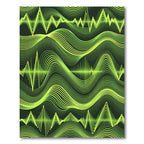 Vivid Neon Green Sonic Wave Rug