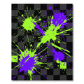 Neon Electric Purple Lime Splatter Rug