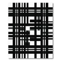Monochromatic Bold Plaid Composition Rug