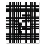 Monochromatic Bold Plaid Composition Rug