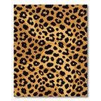 Bold Golden Leopard Spot Wave Rug