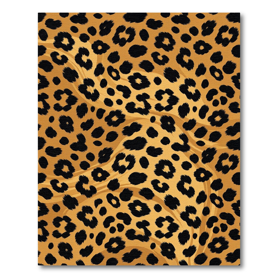 Bold Golden Leopard Spot Wave Rug