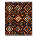 Bold Earthy Geometric Diamond Rug