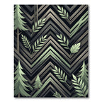 Modern Chevron Pine Forest Foliage Rug