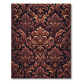 Elegant Copper Damask Scroll Rug