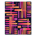 Vibrant Sunset Intersecting Linear Geometric Rug